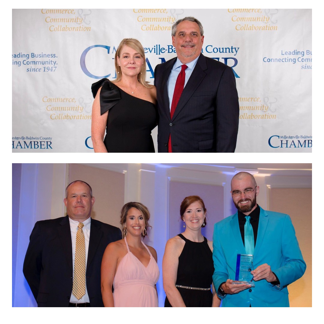 2 picture collage of 2019 Chamber Gala event.
