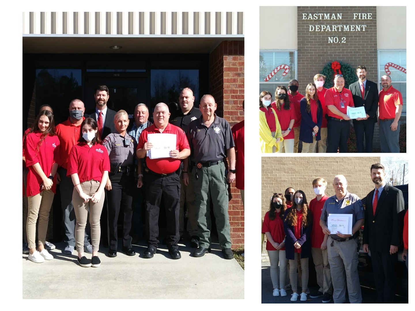 Christmas meals for essential workers at the sheriff department, fire department, and police department.